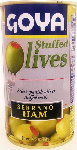 Goya Olives Stuffed with Serrano Ham  5.25 oz